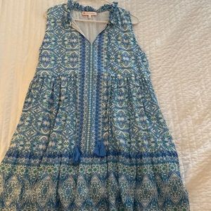 Jude Connally Mariah Cotton Voile Dress- Calico Garden Periwinkle - size L